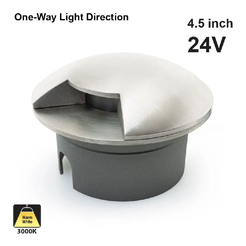 One way Inground light Outdoor Round Recessed, 24V 2W 3000K(Warm White)