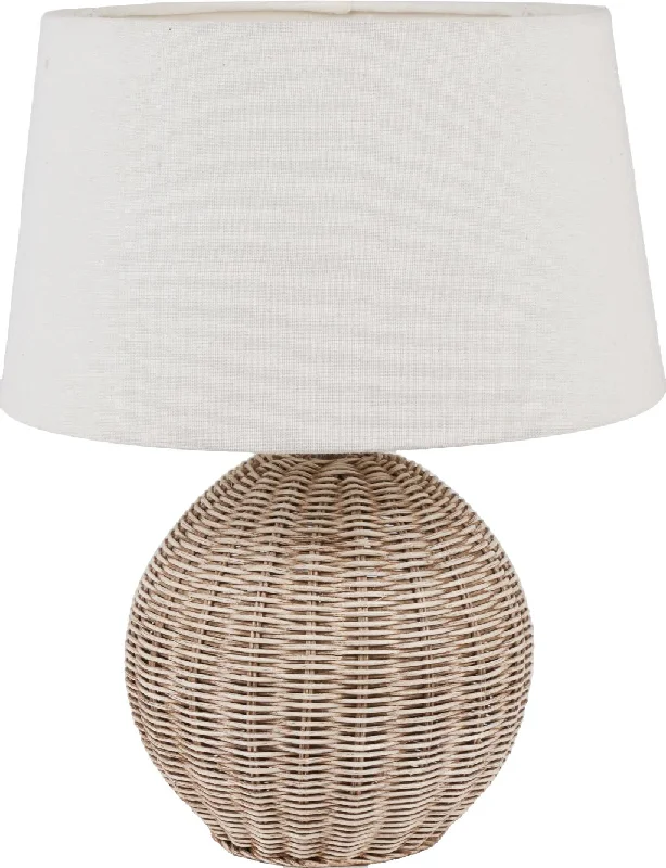 Raffles Rattan Cream Wash Table Lamp