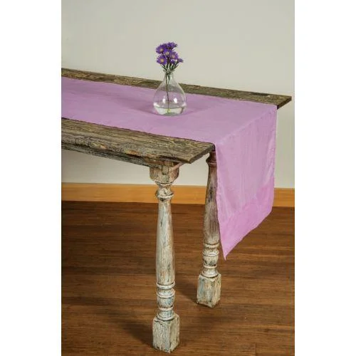 Wisteria Purple Cotton Voile Table Runner