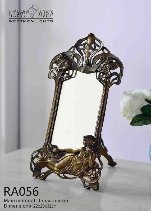 Gilt Brass Ormolu Tabletop Mirror