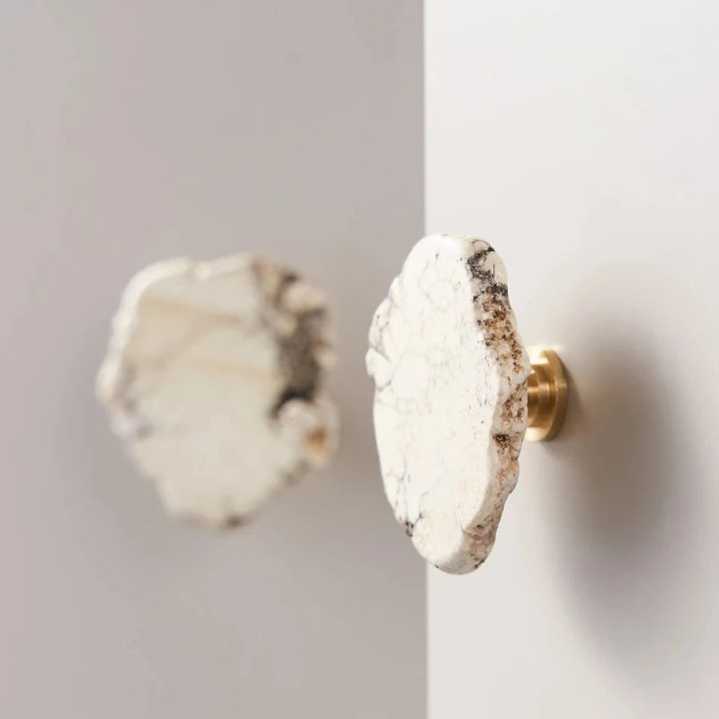 Luxe White Turquoise Stone Knob & Pull