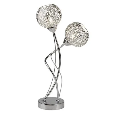 Souk 2Lt Table Lamp - Laser Cut Chrome