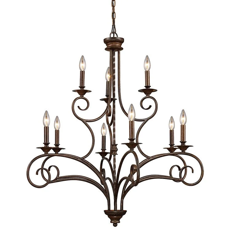 Gloucester Nine-Light Two-Tier Chandelier