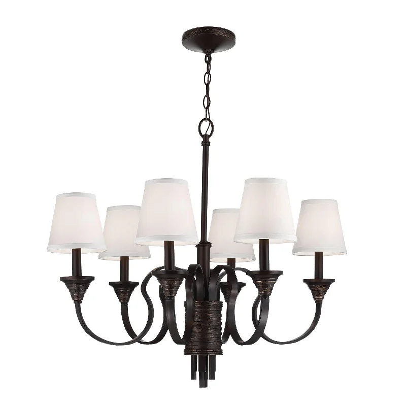 Feiss Arbor Creek 6 Light Bronze Chandelier