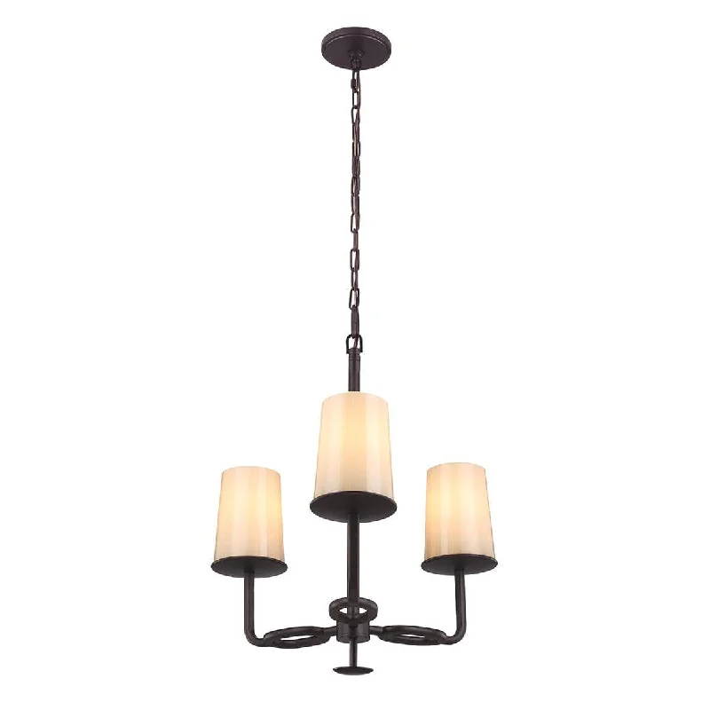 Feiss Huntley 3 Light Bronze Chandelier Elstead Lighting