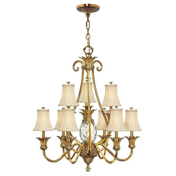 Plantation Ten-Light Two-Tier Chandelier