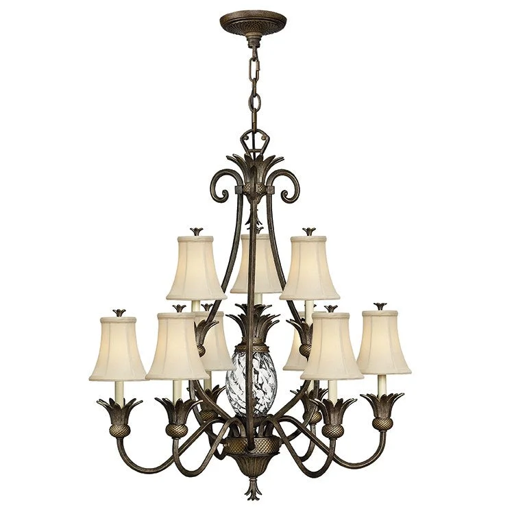 Plantation Ten-Light Two-Tier Chandelier