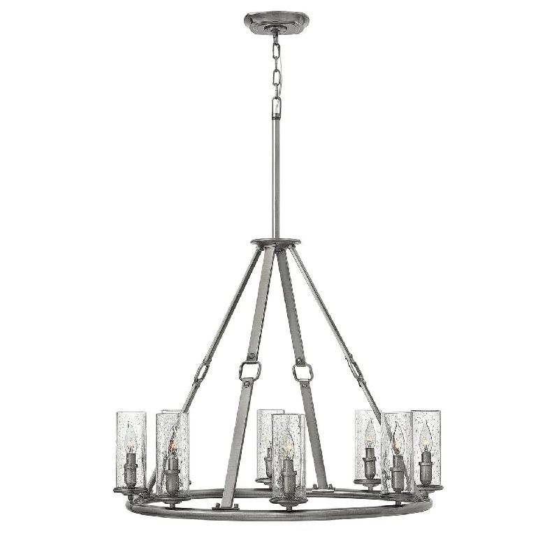 Hinkley Dakota 8 Light Chandelier - Polished Antique Nickel