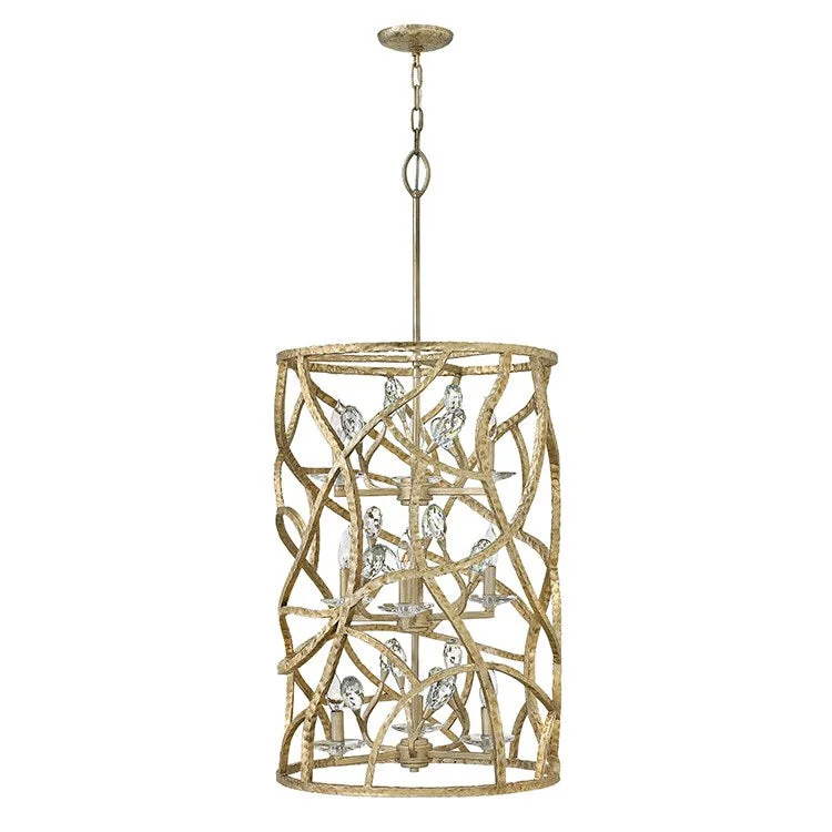 Chandeliers with Candle - Style Bulbs for a Classic AestheticEve Nine-Light Three-Tier Foyer Pendant