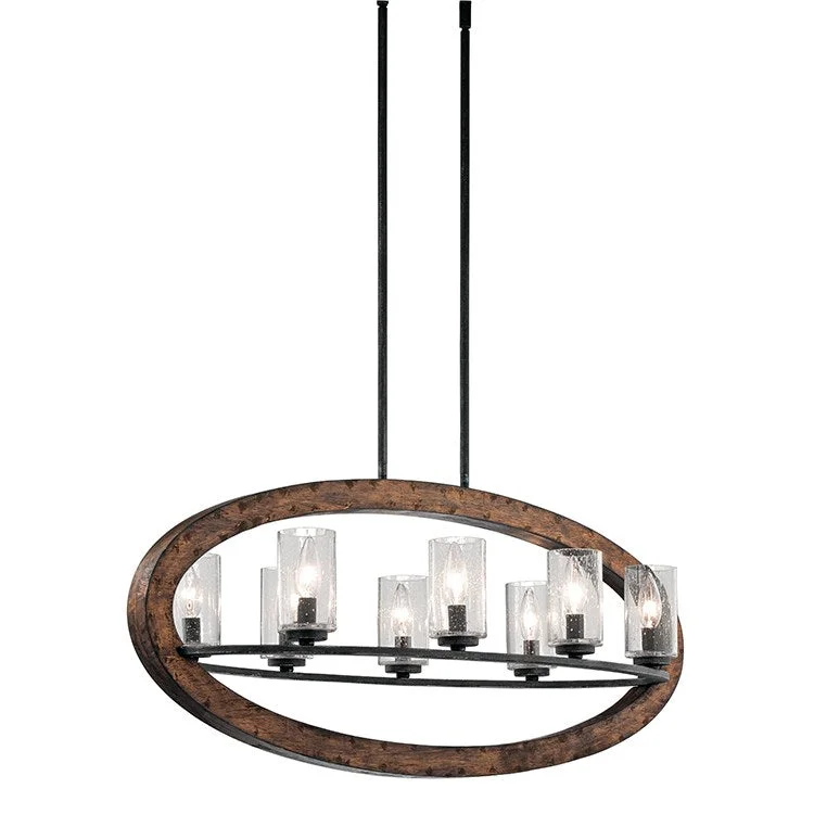 Grand Bank Eight-Light Linear Chandelier