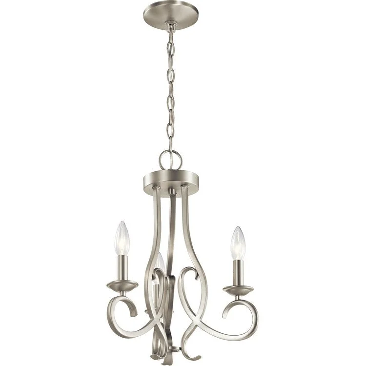 Ania Three-Light Chandelier/Semi-Flush Mount Ceiling Fixture