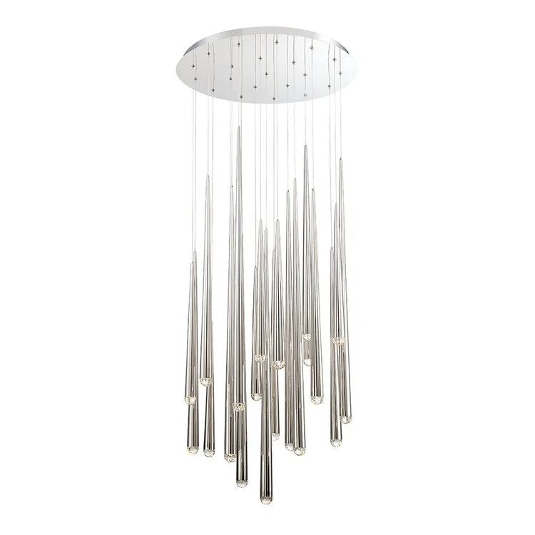 Cascade 21-Light LED Crystal Round Chandelier 3500K