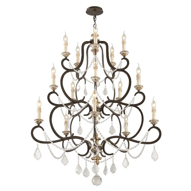 Bordeaux Fifteen-Light Large Chandelier