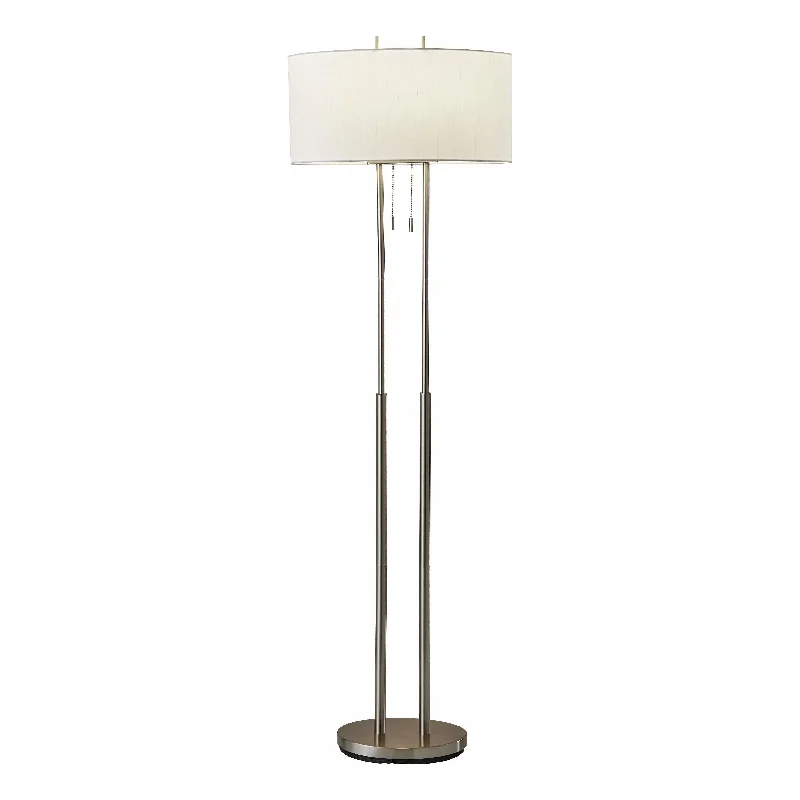 Fabric Floor Lamp with a Linen Shade for a Relaxed AestheticDuet Floor Lamp