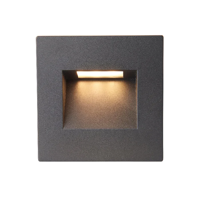 Metal Floor Lamp with a Matte Black Finish for a Sleek LookAlbus CCT Square Black LED Outdoor Wall Light IP65 1.5W