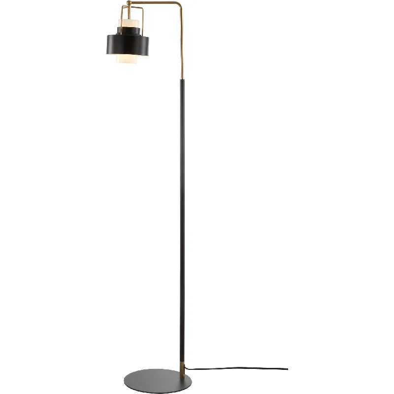 Industrial Style Floor Lamp with Exposed Bulbs for Loft ApartmentsBrayden Floor Lamp Black/Brass Gold