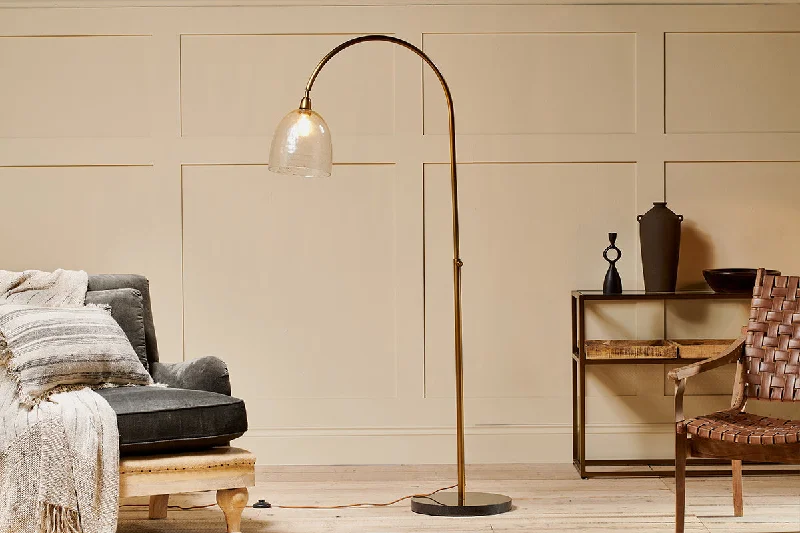 Metal Floor Lamp with a Matte Black Finish for a Sleek LookCachi Arch Marble Floor Lamp