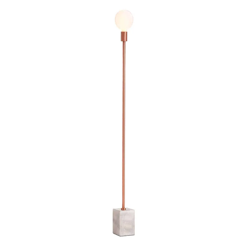 Glass Floor Lamp with Frosted Shades for Soft Diffused LightWhite Marble Floor Lamp Cl1180F-White Rg