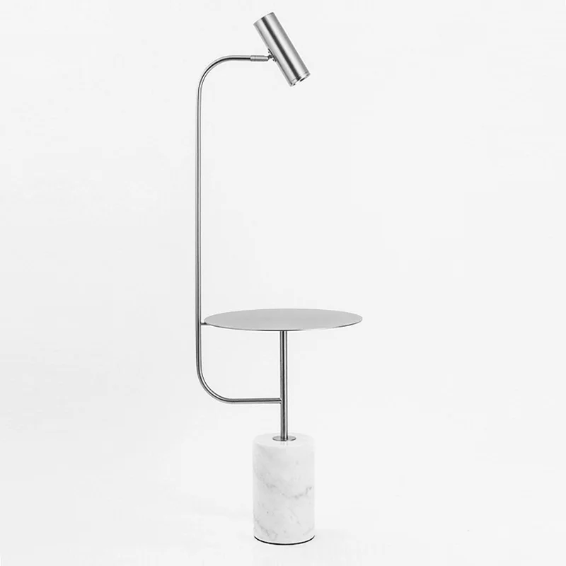 Dimmable Floor Lamp for Adjustable Lighting AmbianceNatural Marble Floor Lamp Table Cy-New-043-C