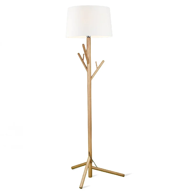 Glass Floor Lamp with Frosted Shades for Soft Diffused LightHanger  Solid Wood Floor Lamp Bpmt17-N