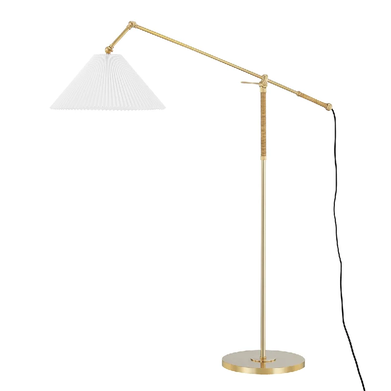 Wood Floor Lamp with Natural Grain for a Warm and Organic FeelDorset Floor Lamp by Mark D. Sikes