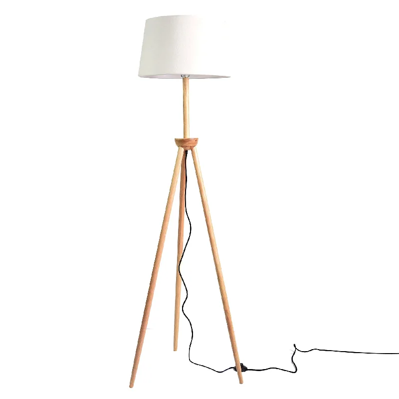 Rustic Farmhouse Style Floor Lamp for Cozy BedroomsEames Solid Wood Floor Lamp Bpld009-N