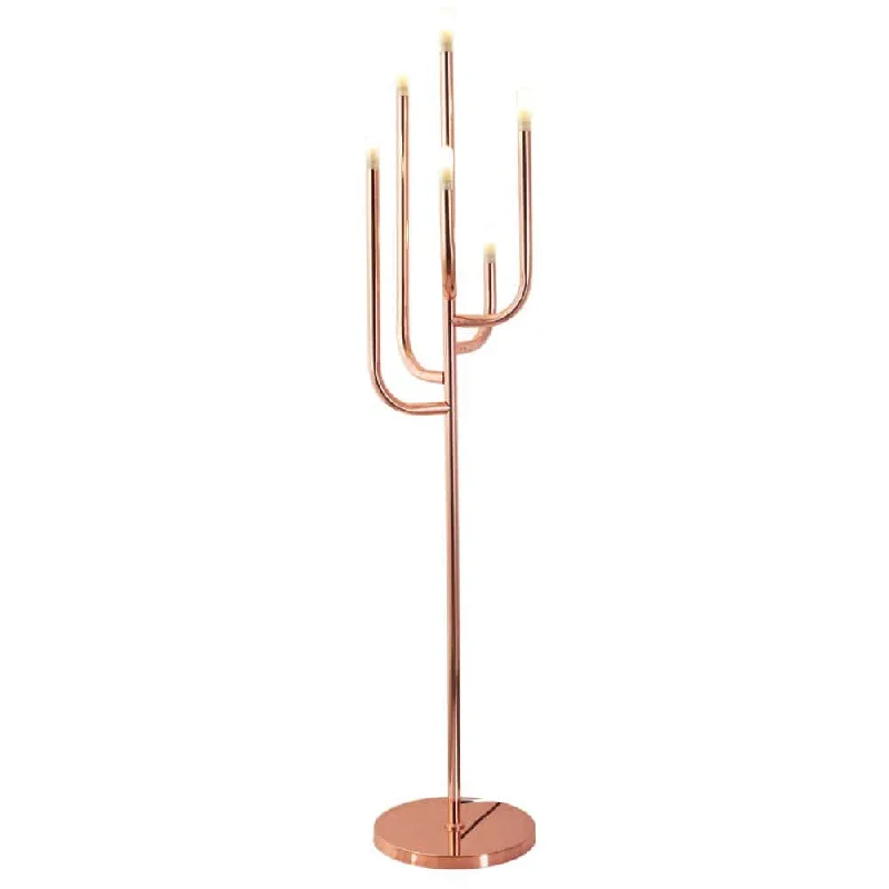 Wood Floor Lamp with Natural Grain for a Warm and Organic FeelCandlestick Floor Lamp Cy-Ltd-1004-Rg