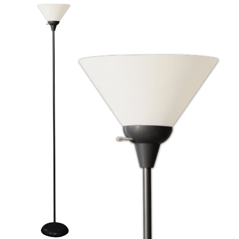 Adjustable Height Floor Lamp for Versatile Lighting NeedsFloor Lamp with Opal White Cone Shade - 10 Inches x 70 Inches