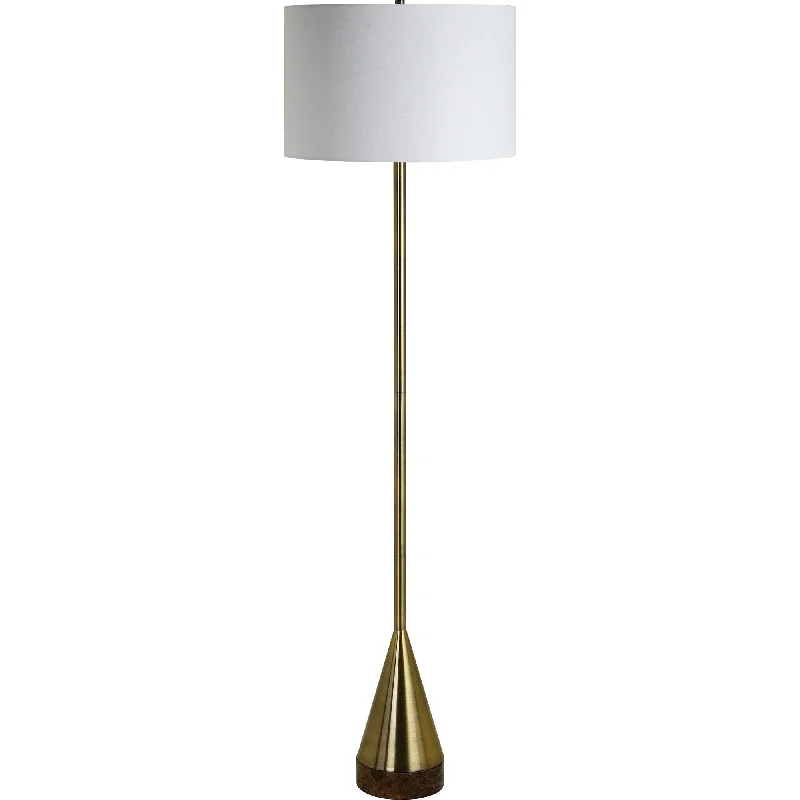 Fabric Floor Lamp with a Linen Shade for a Relaxed AestheticLacy Brass & Marble Floor Lamp