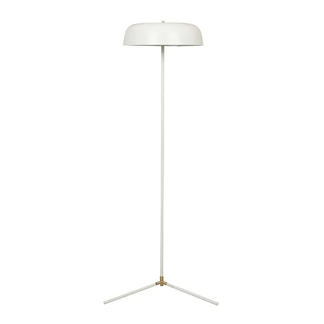 Industrial Style Floor Lamp with Exposed Bulbs for Loft ApartmentsEaston Canopy Floor Lamp - Matt Ivory