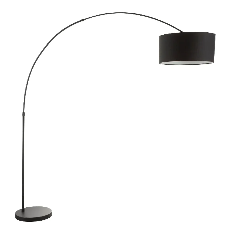 Metal Floor Lamp with a Matte Black Finish for a Sleek LookSalon Contemporary Floor Lamp with Black Base and Black Shade by LumiSource