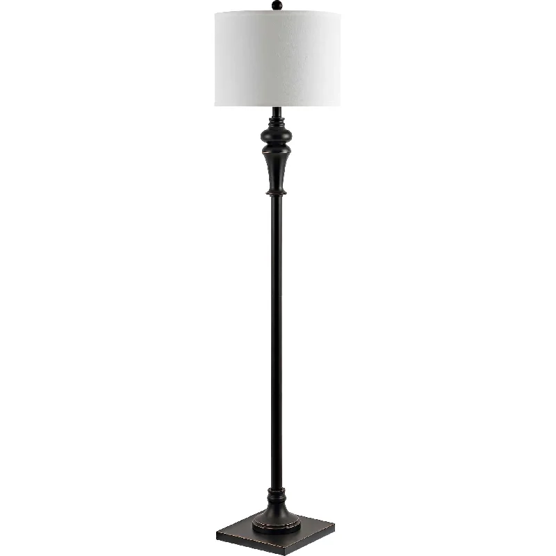 Fabric Floor Lamp with a Linen Shade for a Relaxed AestheticNoelia Floor Lamp Antique Black