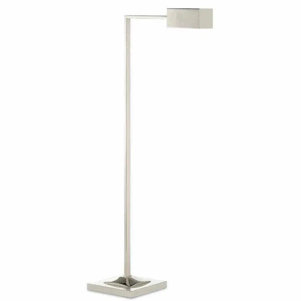 Glass Floor Lamp with Frosted Shades for Soft Diffused LightPolished Nickel Ruxley Nickel Floor Lamp