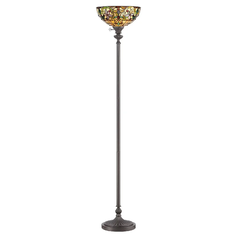 Smart Floor Lamp with Voice Control and Bluetooth ConnectivityElgin Tiffany Floor Uplighter - ID 9186