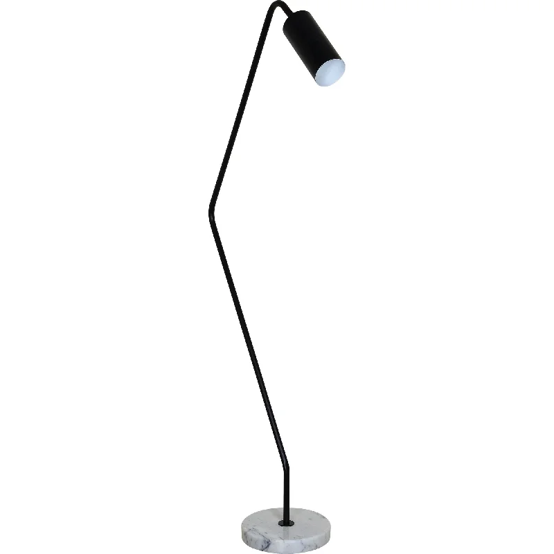 Bohemian Inspired Floor Lamp for Eclectic Home DecorSerefina Iron & Marble Floor Lamp