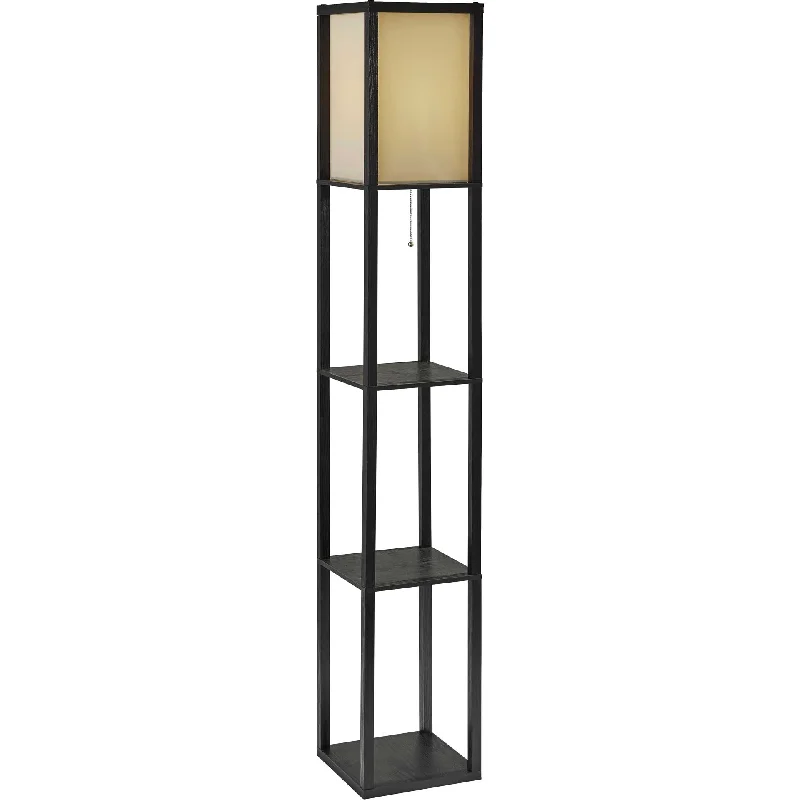 Dimmable Floor Lamp for Adjustable Lighting AmbianceWilliam Shelf Floor Lamp Black