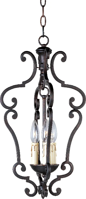 Indian - Themed Ceiling Lights with Intricate Filigree and Mirror WorkRichmond 3-Light Entry Foyer Pendant