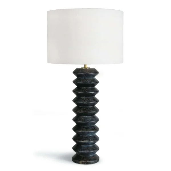 metal table lamps with a matte black finish for a sleek appearanceACCORDION TABLE LAMP