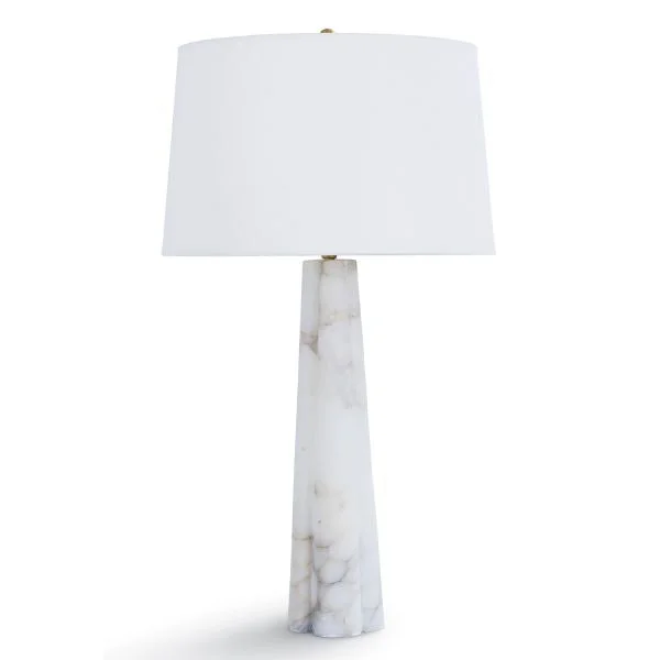 mid century modern table lamps with iconic designs for a stylish studyALABASTER QUATREFOIL TABLE LAMP