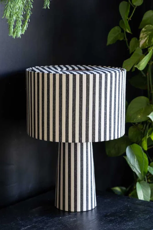 modern minimalist table lamps for contemporary living roomsBlack & White Stripe Table Lamp