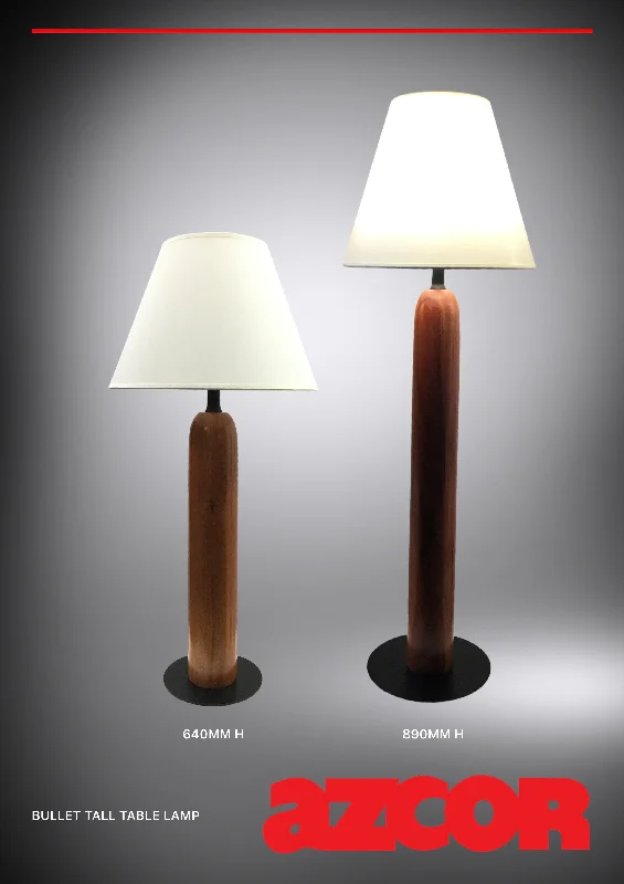 industrial style table lamps with exposed bulbs for loft apartmentsBullet Wood Tall Table Lamp