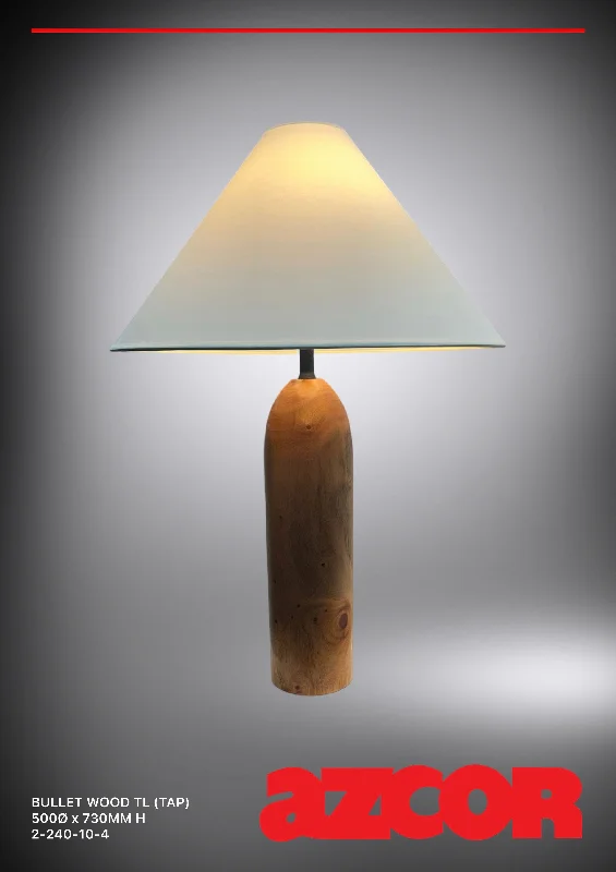 marble table lamps with a luxurious veined pattern for high end decorBullet Wood Table Lamp (Tapered Shade)