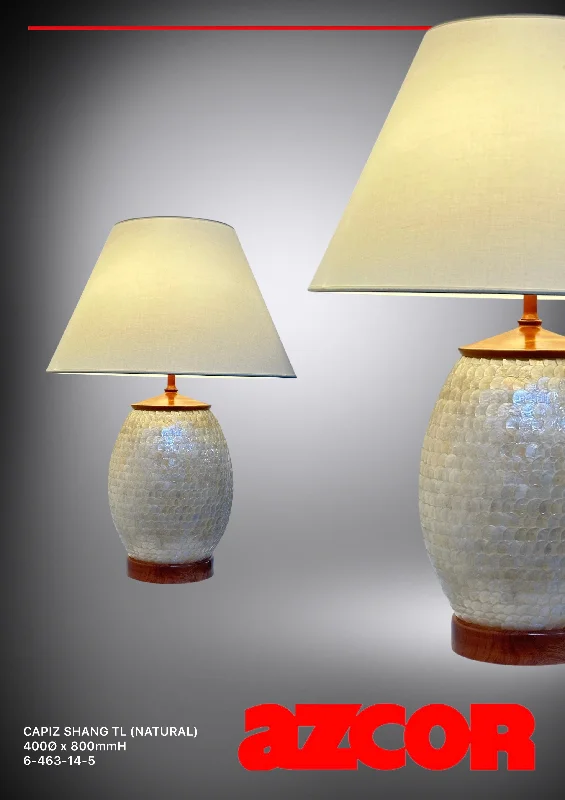 victorian style table lamps with ornate details for traditional homesCapiz Shang Table Lamp