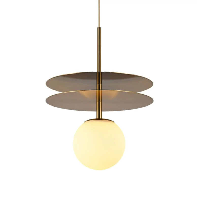 Mid - Century Modern Ceiling Lights with Simple, Sleek LinesMid - Century Modern Ceiling Lights with Simple, Sleek LinesGolden LED Metal Double Disc Pendant Light