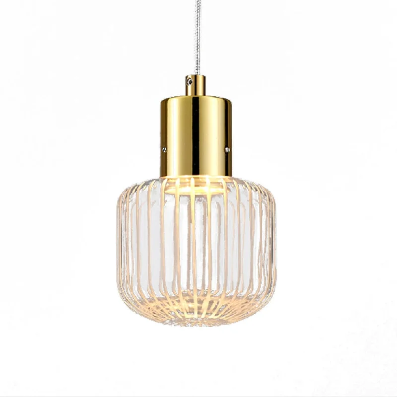 Chinese - Style Ceiling Lights with Red Lantern - Inspired DesignsChinese - Style Ceiling Lights with Red Lantern - Inspired DesignsNova Mini Pendant Light Gold Ribbed Glass