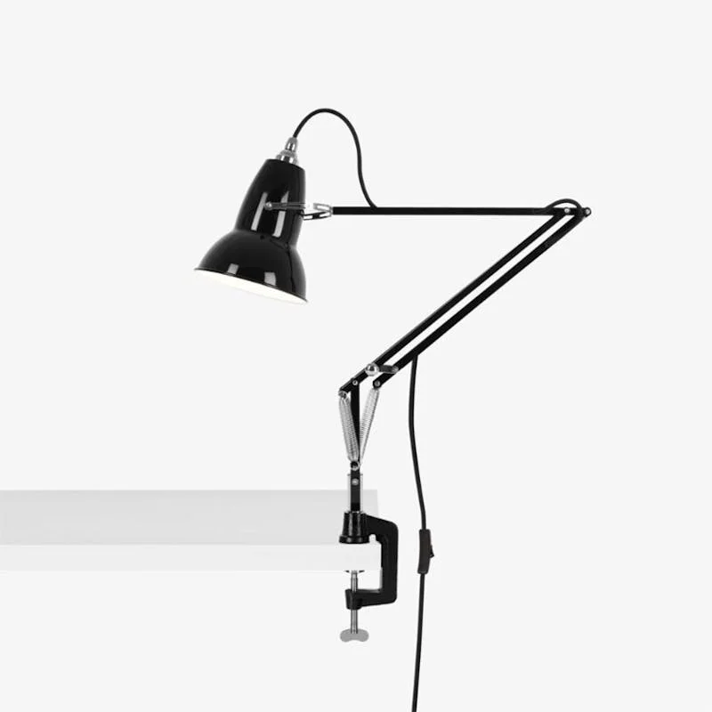 modern minimalist table lamps for contemporary living roomsOriginal 1227 Desk Lamp with Desk Clamp, Jet Black