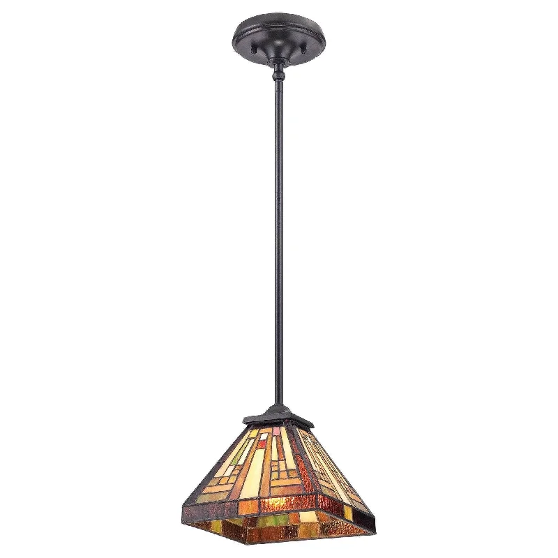 African - Inspired Ceiling Lights with Tribal Patterns and Natural MaterialsAfrican - Inspired Ceiling Lights with Tribal Patterns and Natural MaterialsQuoizel Stephen Mini Tiffany Ceiling Pendant Light