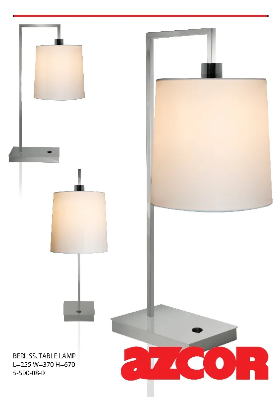 glass table lamps with a frosted surface for soft light diffusionBerl Table Lamp SS