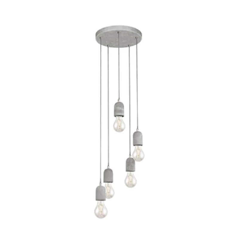 Mid - Century Modern Ceiling Lights with Simple, Sleek LinesMid - Century Modern Ceiling Lights with Simple, Sleek LinesSilvares 5 Light Metal Pendant Concrete Grey