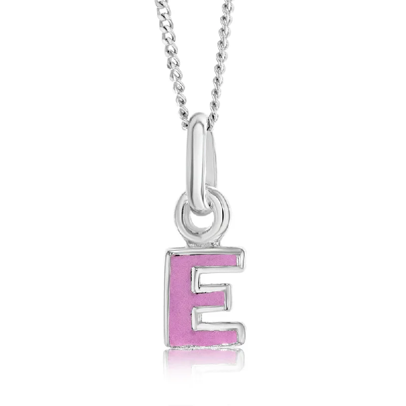 Contemporary Ceiling Lights with Unique, Abstract ShapesContemporary Ceiling Lights with Unique, Abstract ShapesSterling Silver Pink Enamel Initial "E" Pendant